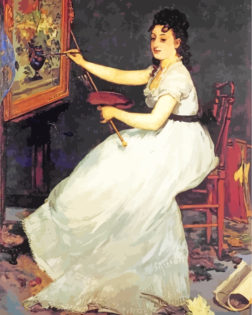 Eva Gonzales Edouard By Manet paint by numbers
