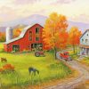 Fall Farm Countryside paint by numbers