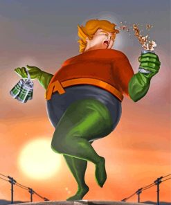 Fat Aquaman Character paint by numbers