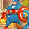 Fat Captain American Hero paint by numbers