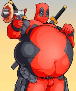 Fat Deadpool paint by numbers