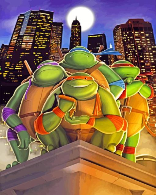 Fat Ninja Turtles paint by numbers