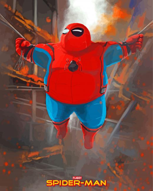 Fat Spider Man - Paint By Number - Paint by Numbers for Sale