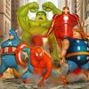 Fat Superheroes paint by numbers