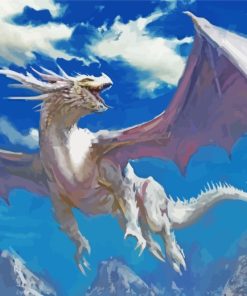 Fantasy Dragon Flying paint by numbers