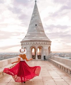 Follow Me To Fisherman's Bastion Budapest paint by numbers