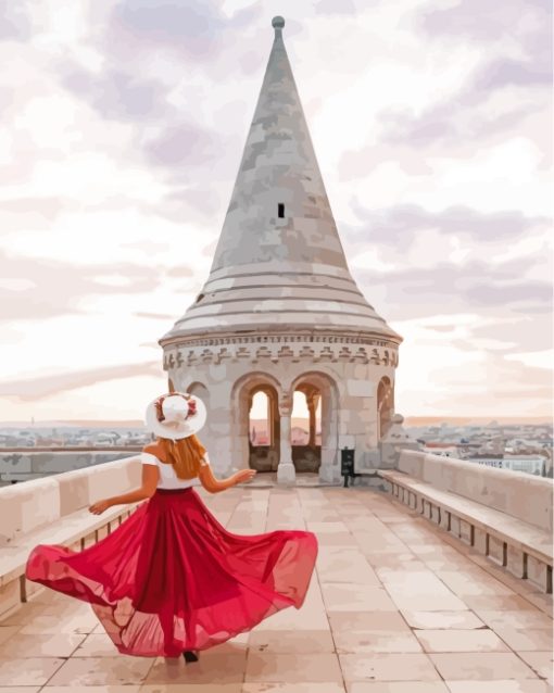 Follow Me To Fisherman's Bastion Budapest paint by numbers