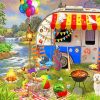 Forest Holiday Caravan paint by numbers