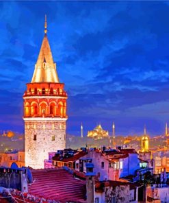 Galata-Stone-Tower-paint-by-numbers