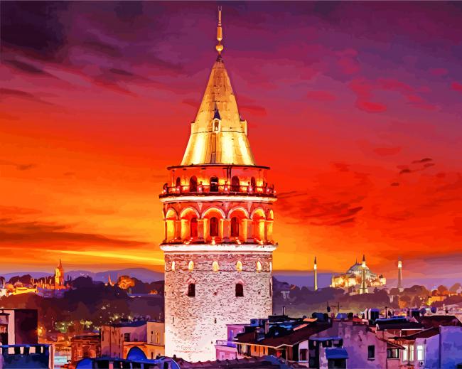 Galata-Tower-Istanbul-paint-by-number