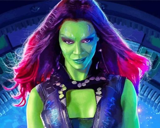 Gamora-Avengers-Endgame-paint-by-numbers