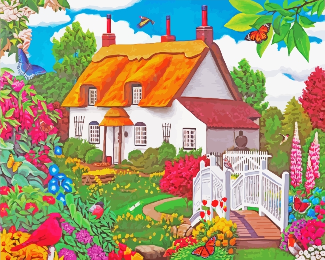 Garden home paint by number