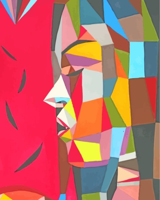Geometric Woman paint by numbers