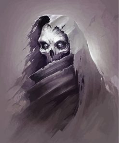 Ghost Skull paint by numbers