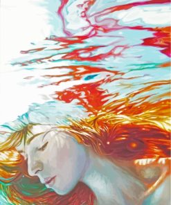 Ginger Girl Underwater paint by numbers