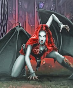 Ginger Vampire Girl paint by numbers