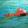 Girl Swimming paint by numbers