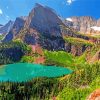 Glacier National Park Grinnell Lake And Angel Wing paint by numbers