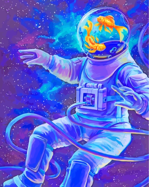Godfish Astronaut paint by numbers