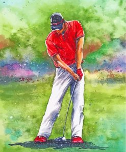 Golfer Art paint by numbers