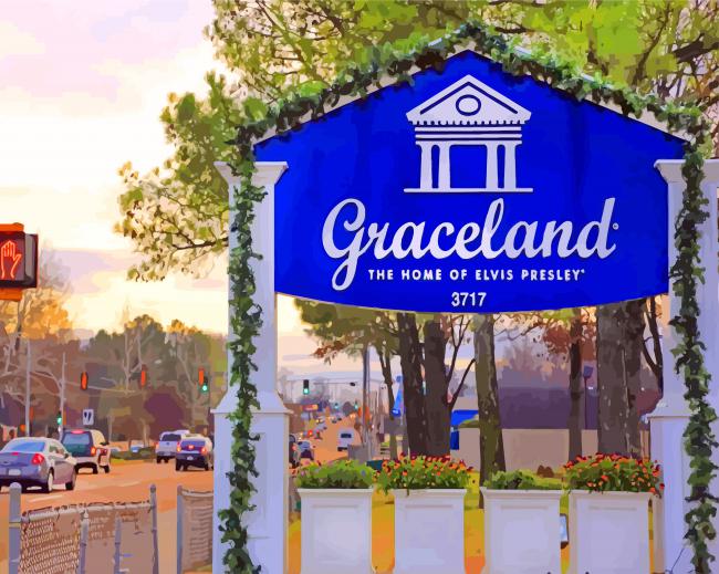 Graceland Memphis paint by numbers