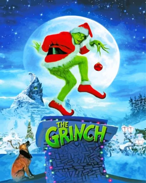 Grinch-And-Max-The-dog-paint-by-numbers