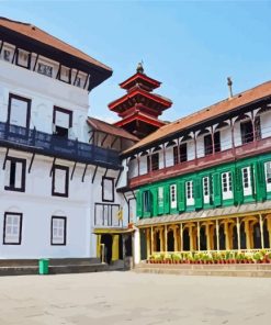 Hanuman Dhoka Durbar Kathmandu paint by numbers