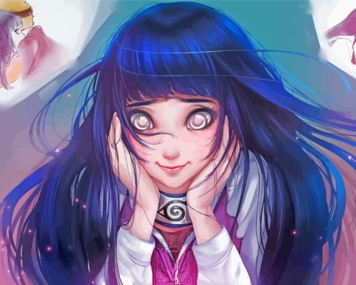 Hinata Anime Girl paint by numbers