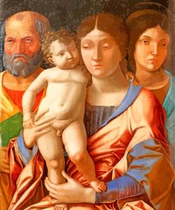 Holy Family With A Female Saint By Mantegna paint by numbers