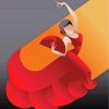 Illustration Spanish Dancer paint by numbers