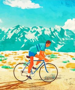 Illustration Cyclist paint by numbers