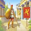 Illustration Greek Warrior paint by numbers