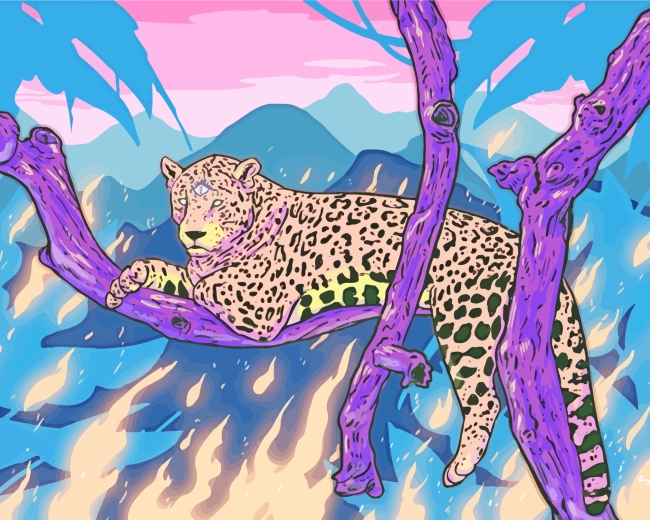 Illustration Jaguar paint by numbers
