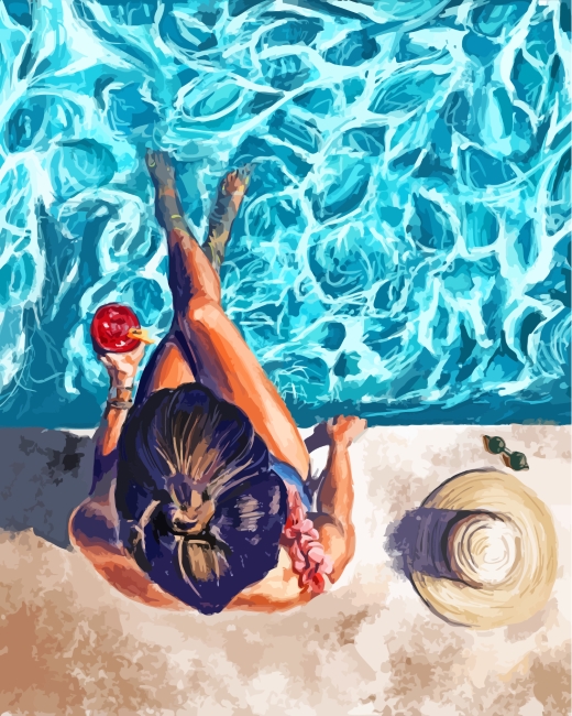 In The Pool paint by numbers