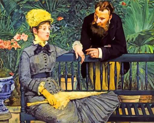 In the Conservatory By Manet paint by numbers