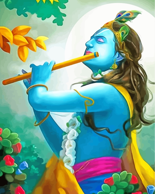 Indian Krishna paint by numbers