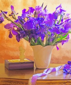 Irises Vase paint by numbers
