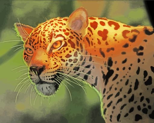 Jaguar Animal paint by numbers