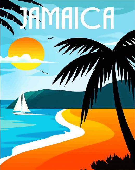 Jamaica Poster paint by numbers