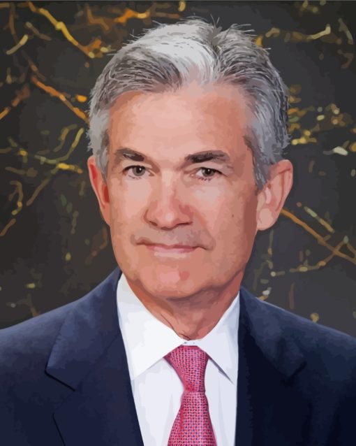 Jerome Powell The American President paint by numbers