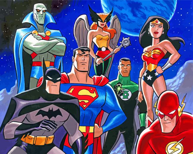 Justice League Animation paint by numbers