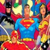 Justice League Characters Cartoon paint by numbers