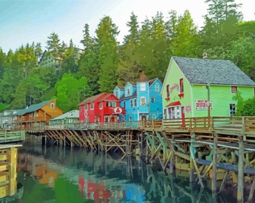 Ketchikan Revillagigedo Island paint by numbers