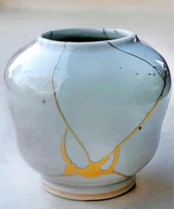 Kintsugi White Jar paint by numbers