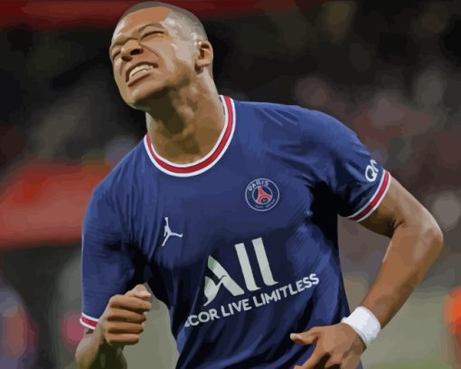Kylian Mbappe Psg paint by numbers
