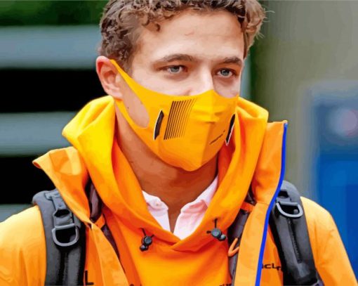 Lando Norris With Orange Mask paint by numbers