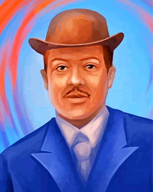 Langston Hughes Portrait paint by numbers