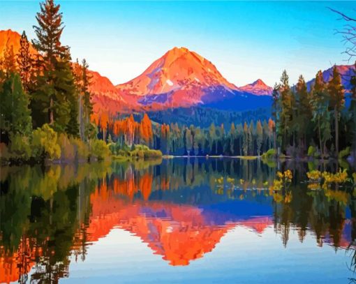 Lassen National Park paint by numbers