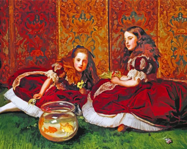 Leisure Hours By Millais paint by numbers