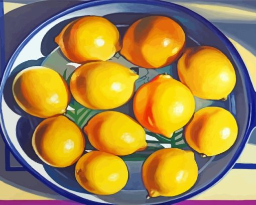 Lemons Bowl paint by numbers